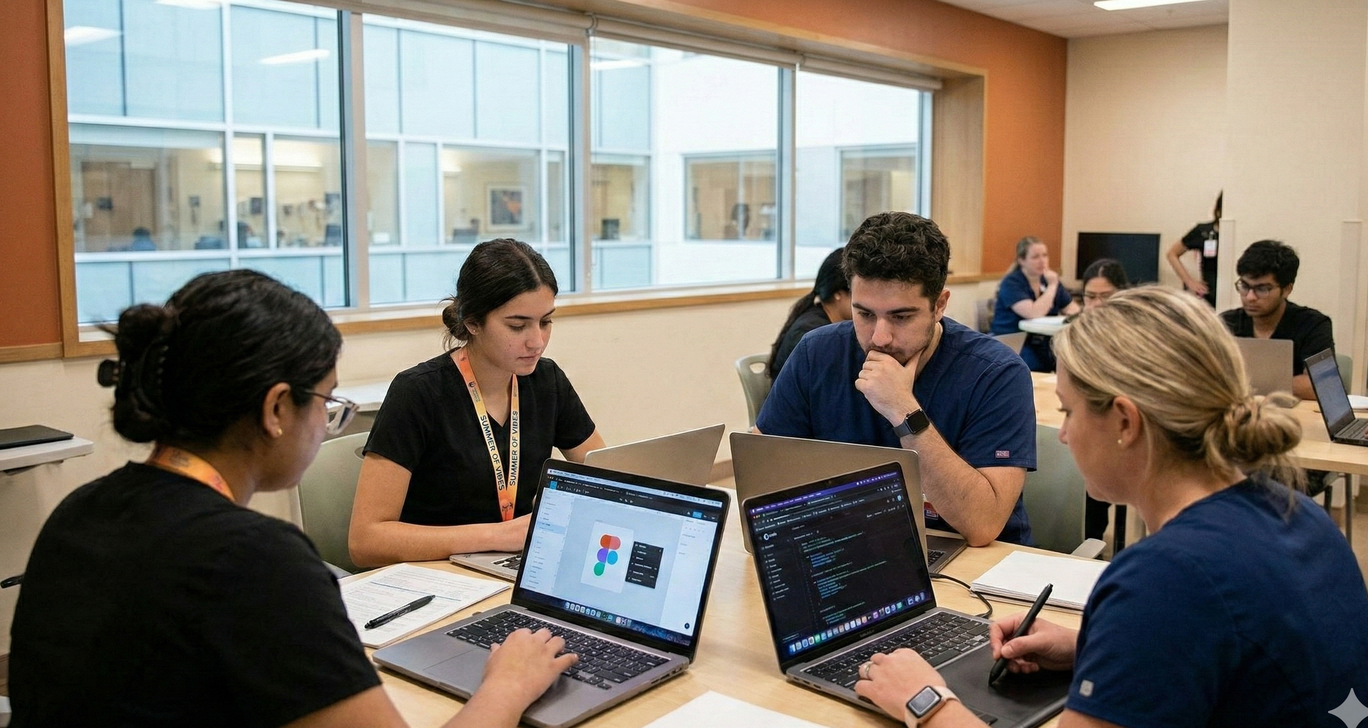 Open studio — students building prototypes